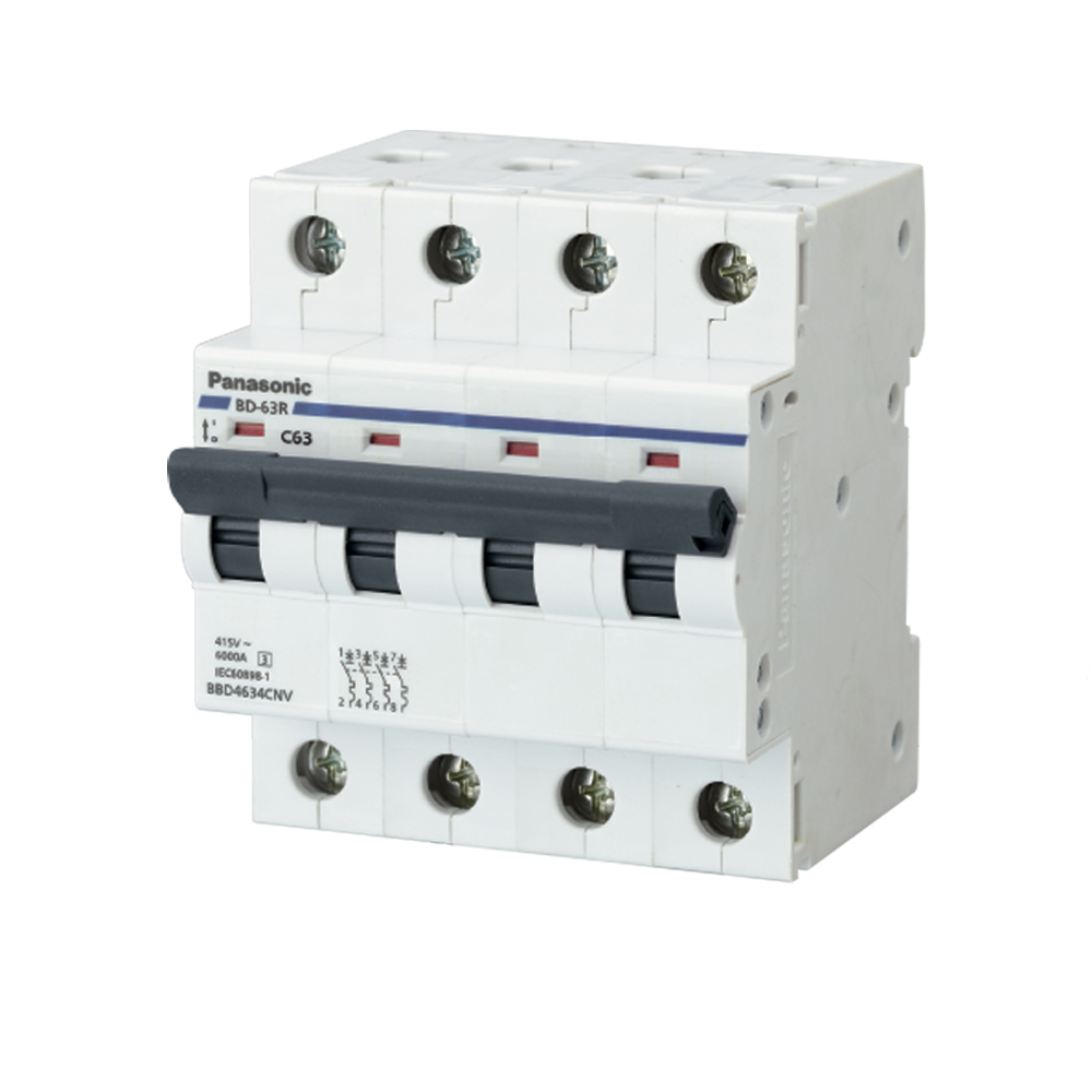 Cầu dao MCB 4P (415VAC- 6 kA) Panasonic